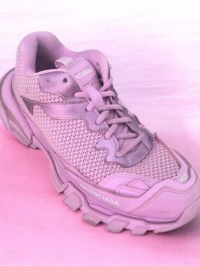 Balenciaga Women's Lavender Pink Track-Style Sneaker